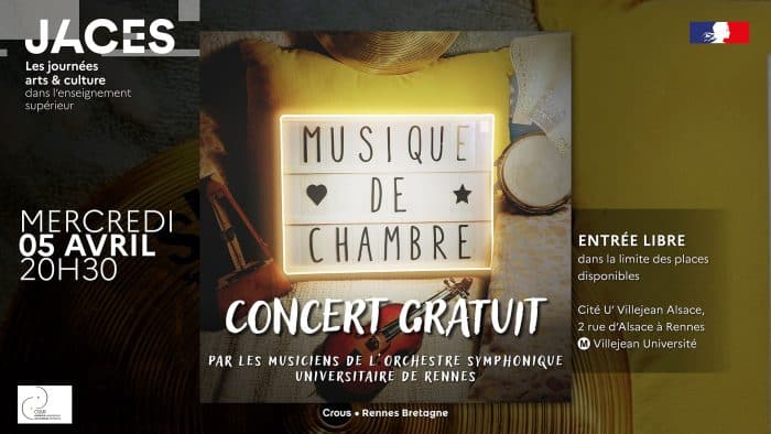 Concert de l’Orchestre Symphonique Universitaire de Rennes à la Cité U' Villejean 1 ACTU JACES OSUR2 VF