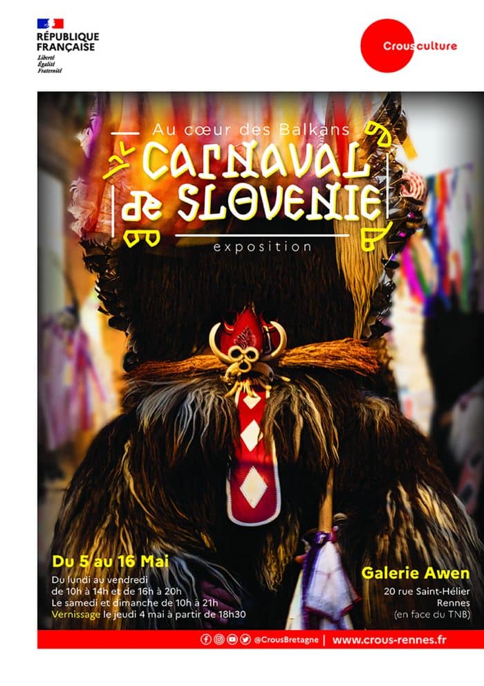 exposition “Au cœur des Balkans, carnaval de Slovénie” à la galerie Awen 1 Affiche A3 Coeur des balkans VF