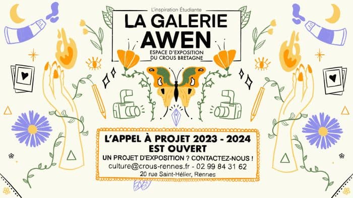 Rennes : appel à projets pour exposer à la galerie Awen 1 Appel Awen 2023 24 EcranPaysage