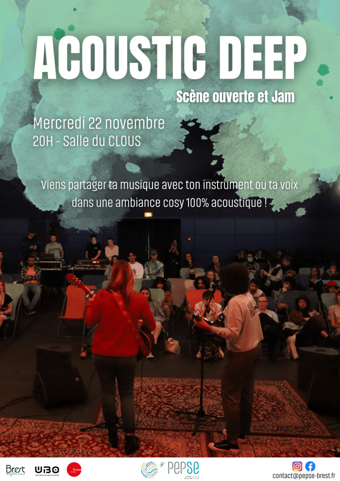 Acoustic Deep - Scène ouverte et Jam 1 Visuel d'Acoustic Deep, scène ouverte et jam mercredi 22 novembre 2023
