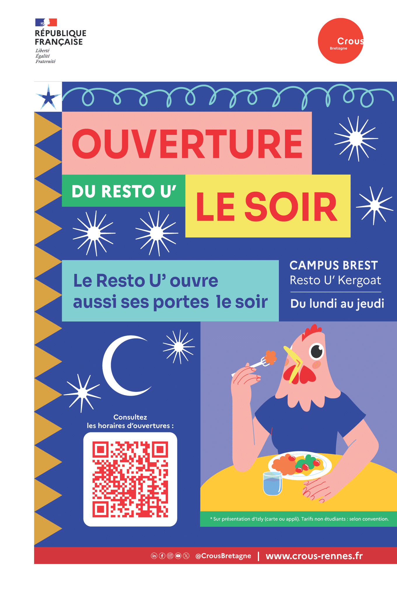 Affiche 40x60 restauration soir Brest scaled